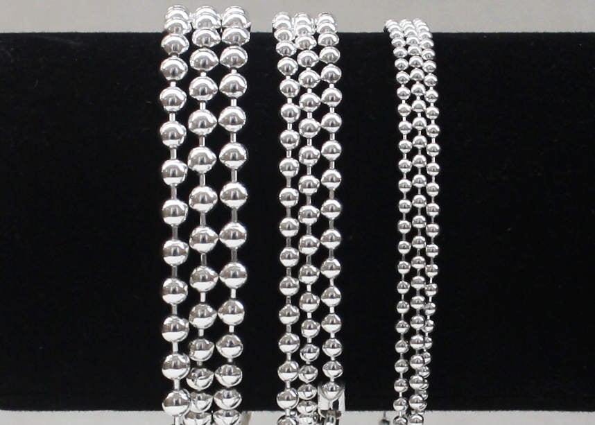Mens Silver Ball Chain Necklace 14 16 18 20 22 24 30 36 Inch Etsy