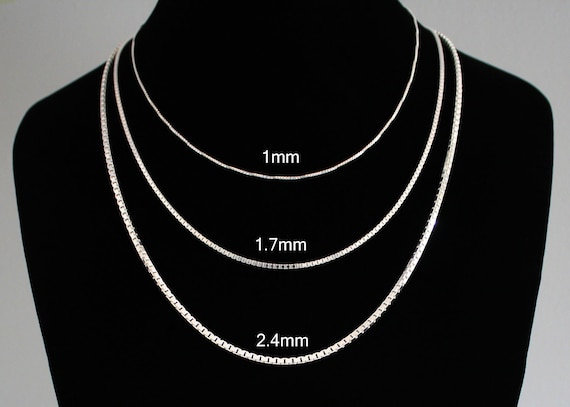 Sterling Silver 16-inch Venetian Box Chain 2mm Made In Italy 