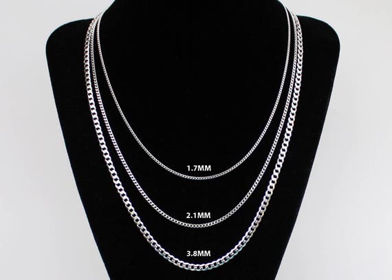 22 Inch Thin Chain Necklace in Sterling Silver