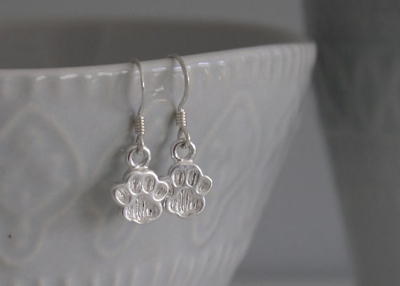 Orecchini in argento Sterling a forma di cucciolo di cane e osso