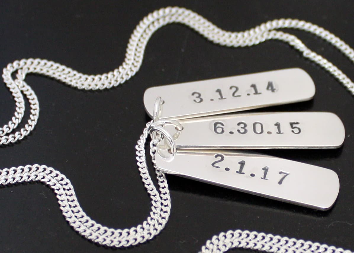Dog Tag Necklace Sterling Silver 