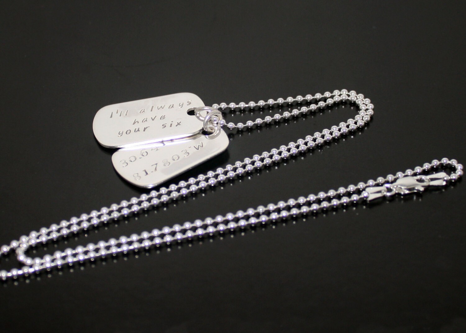 Personalized sterling silver dog tags deals
