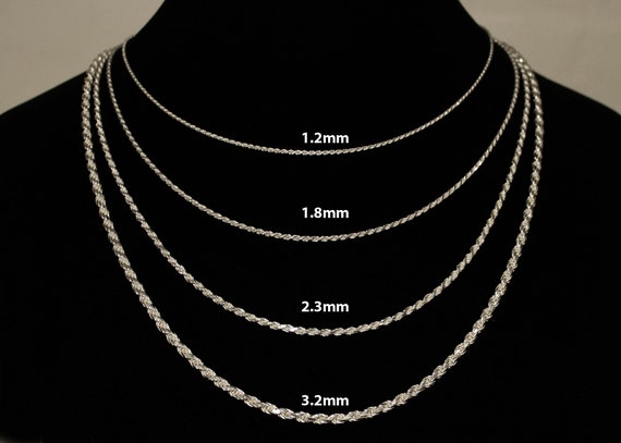 1.2mm Sterling Thai Twisted Rope Chains - 16 1.2mm Sterling Thai Twisted Rope Chains - 16