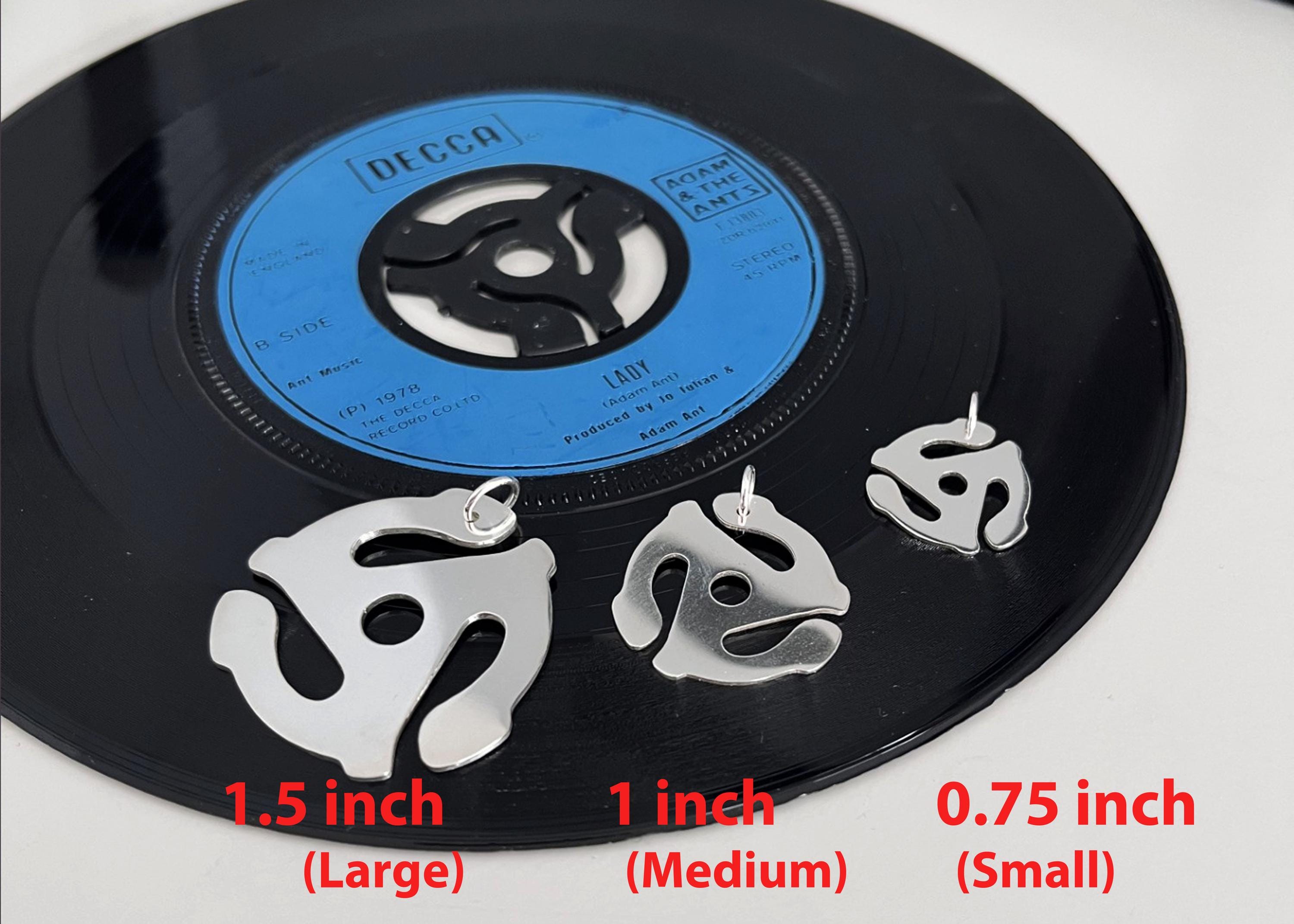 Collar Con Adaptador De Disco De 45 RPM - Cadena De Acero Inoxidable De 23 Pulgadas, Perfecto Para Amantes De La Música