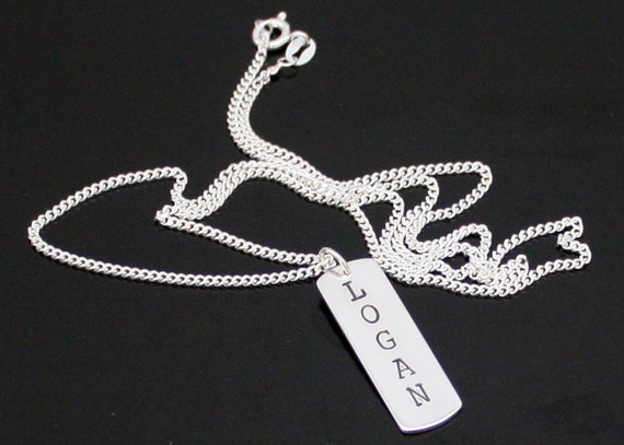 mens sterling silver dog tags