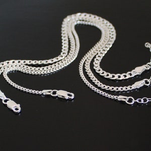 Sterling Silver Adjustable Curb Ankle Chain, Elegant Anklet, Adjustable Foot Jewelry, Minimalist Silver Anklet, Gift for Her