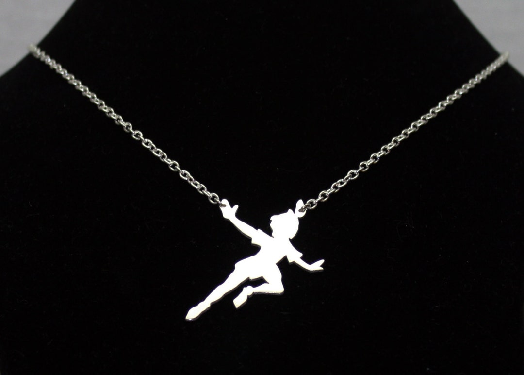 Peter Pan Necklace Sterling Silver Peter Pan Pendant, Fairy