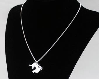 Unicorn Necklace, Solid Sterling Silver, 925, Gift for girl, Unicorn jewelry, Pendant