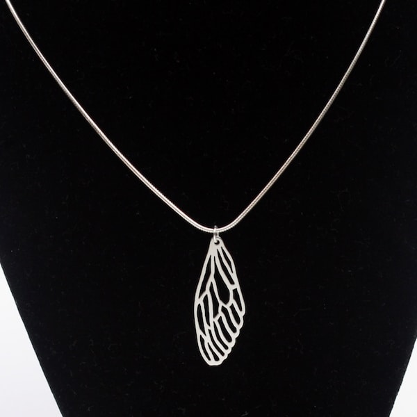 Cicada Wing Necklace, Solid Sterling Silver Cicada Wing Pendant, Cicada wing 925 jewelry, belinda carmichael