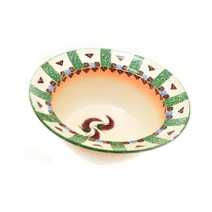 Flat Earth Pottery Chili Peppers Southwestern Deep Serving Salad Bowl 13.25&quot;