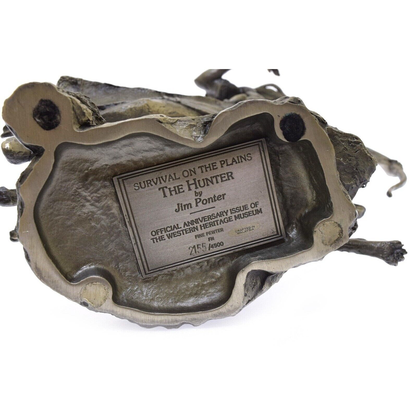 Silent Foe Jim Porter 彫刻　アンティーク　ヴィンテージ The Franklin Mint Pewter Statue by Jim Ponter “the Hunter” #2155
