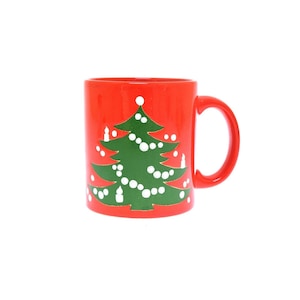 Waechtersbach Red Christmas Tree 3 7/8&quot; Red Coffee Mug (Germany)