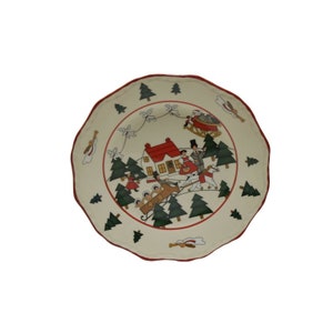 Masons Ironstone Christmas Village 7 7/8&quot; Salad Plate