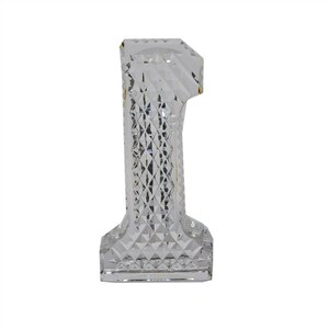 Waterford Crystal Paperweight Figurine &quot;Number 1&quot; (5&quot; Tall)