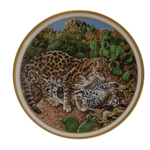 Lenox American Wildlife Collector Plate Ocelots - EUC
