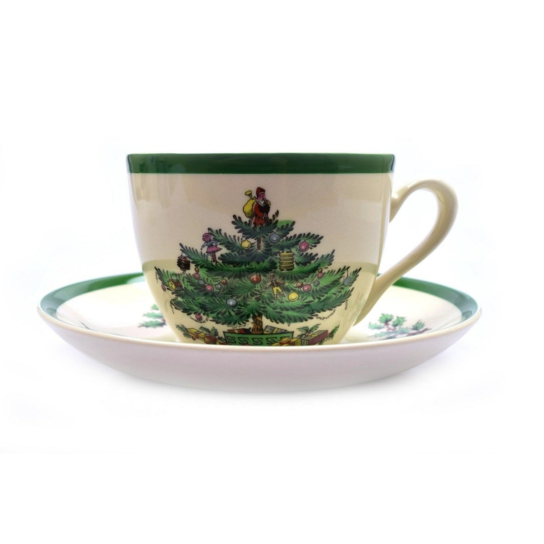 Spode Christmas Tree England S3324 Cup and Saucer Set - Etsy