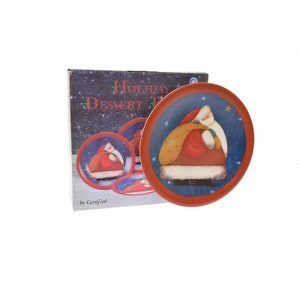 Certified International Santa Claus Dessert Salad Plates- Set of 4 NEW