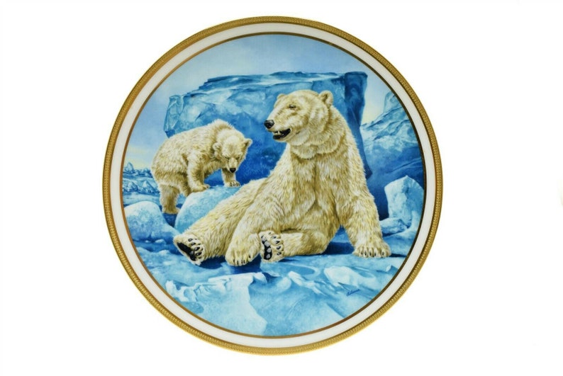 Lenox American Wildlife Plate Polar Bears August In Alaska