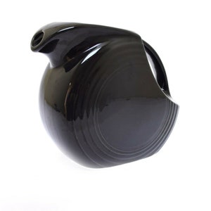 Vintage 1980&#39;s HLC Fiestaware Disc Pitcher Black 7&quot;