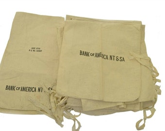 Vintage Bank Deposit Bags Bank of America Lot 6713 & 6710- Qty 16