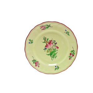 K & G Luneville Old Strasbourg Green 7.25&quot; Salad Plate Tulip