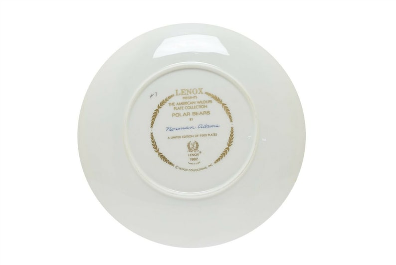 Lenox American Wildlife Plate Polar Bears August In Alaska