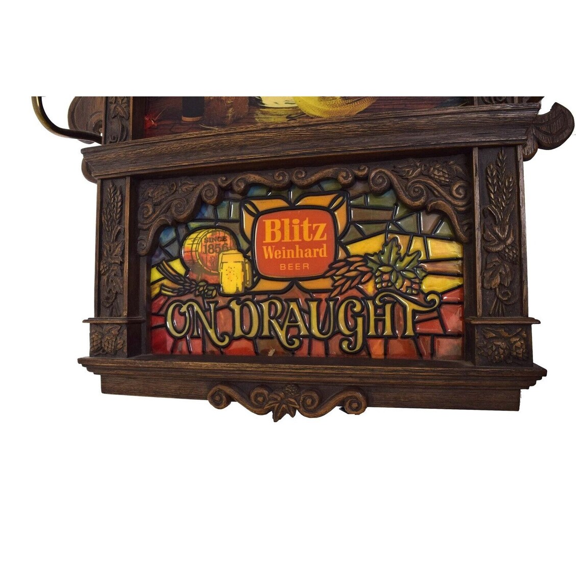 Vintage Blitz Weinhard Beer Lighted Sign on Draught Fly Fishing - Etsy