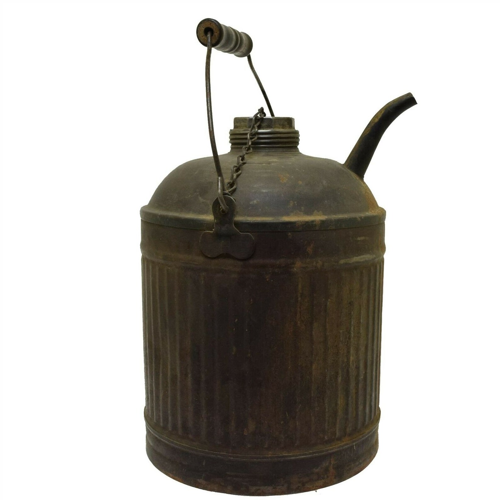 Antique Vintage Metal Oil Kerosene Can W/ Lid 13 Etsy