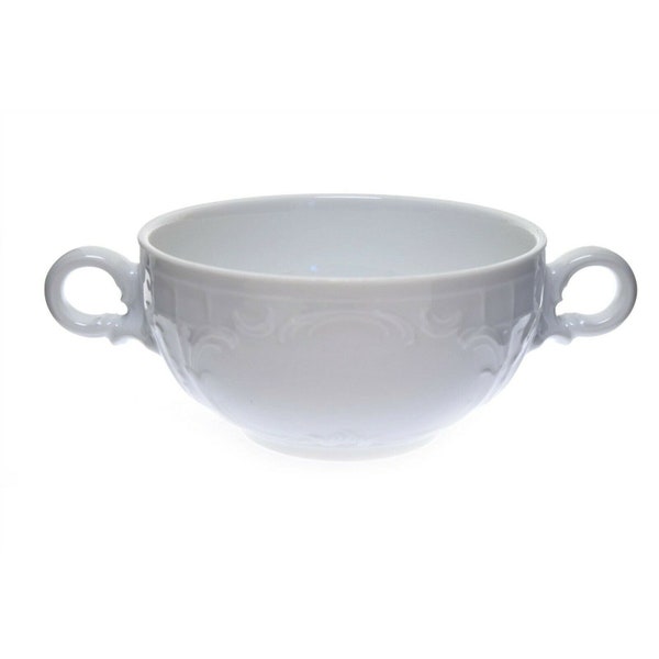 Bauscher Weiden Mozart White Embossed Cream Soup Bowl