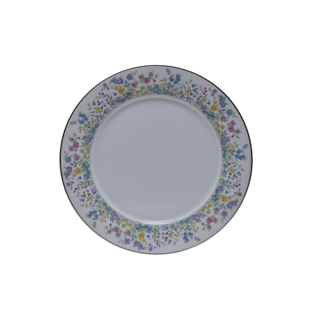 Noritake Spring Garden 2551 Flowers Silver Trim 8.25