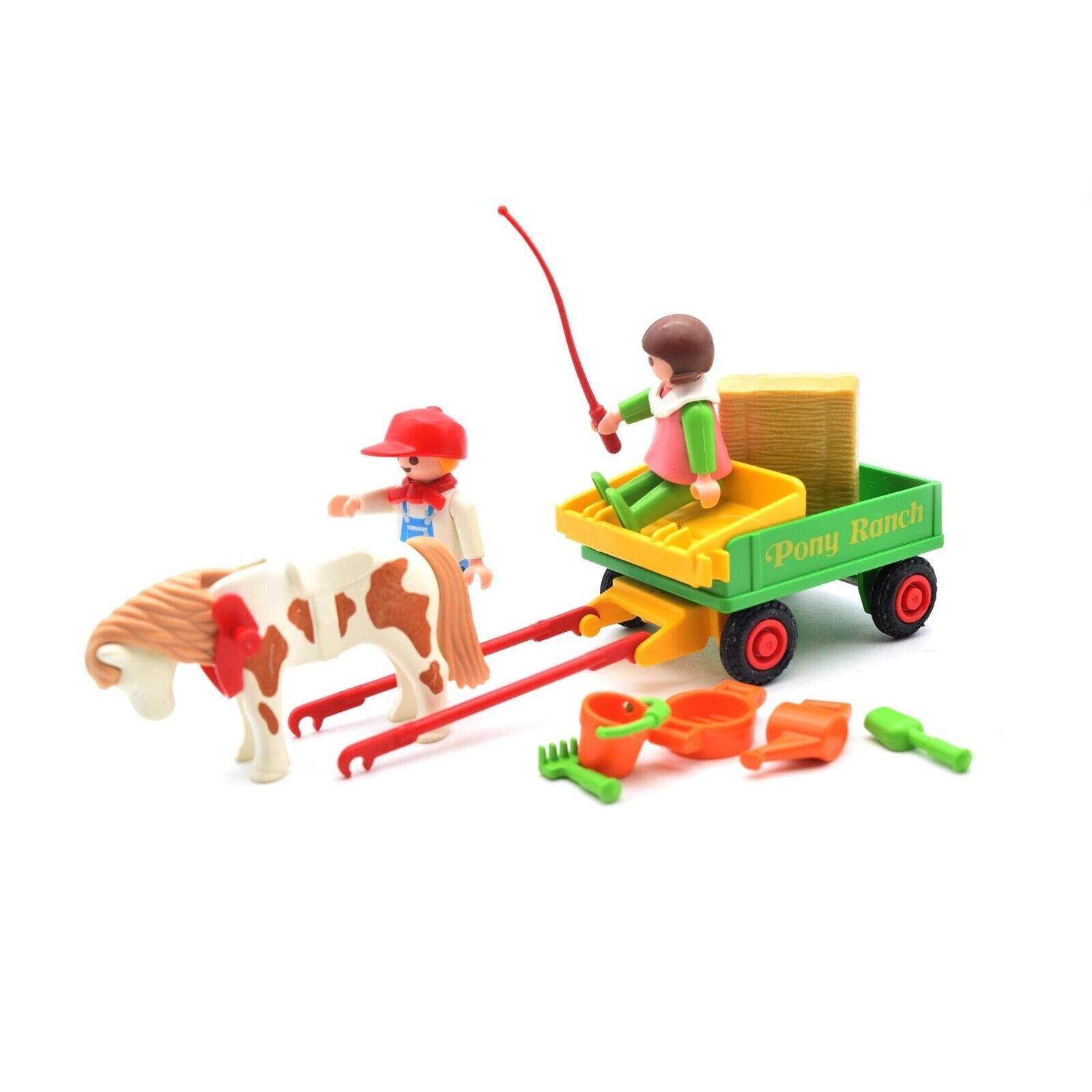 最新エルメス Ranch Pony 3713 Playmobil Vintage Wagon W Girl Boy Horse その他