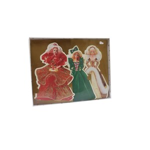 Hallmark 1995 Holiday Barbie Collection Displayable Greeting Cards w Envelopes