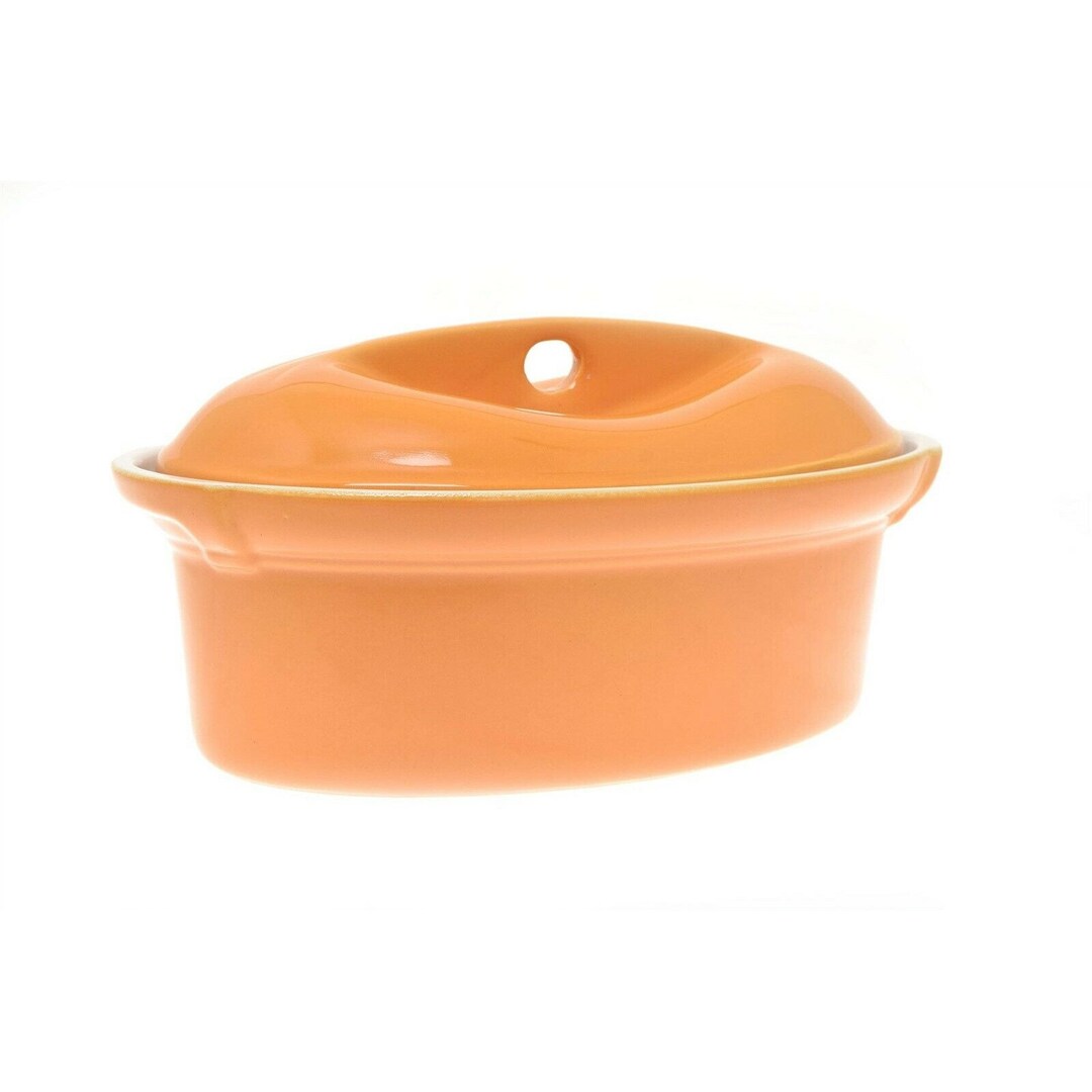 Emile Henry Gold Oval Casserole Baker Dish W/ Lid 1 1/4 Quart NEW Etsy