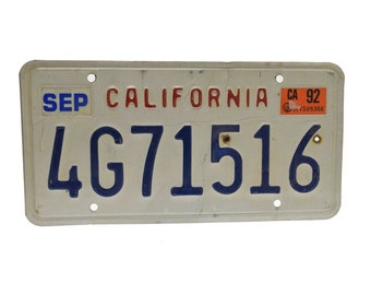 使用済みナンバープレート　used license plate. 1963 California Vintage License Plate # ZXS 106 | eBay
