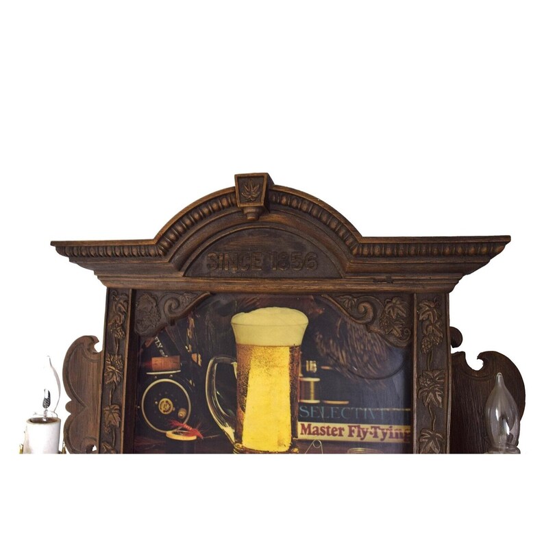 Vintage Blitz Weinhard Beer Lighted Sign on Draught Fly Fishing - Etsy