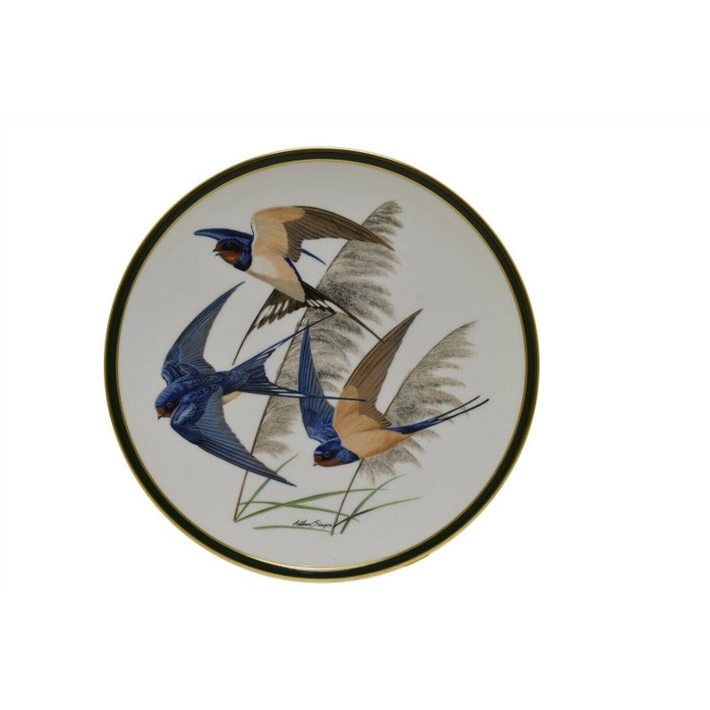 Franklin Porcelain Collector Plate Wedgwood Barn Swallow Singer 1977