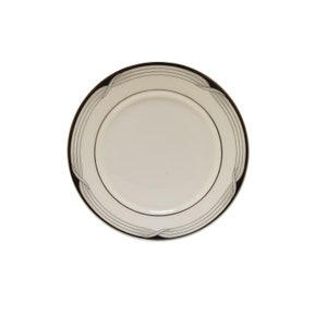 Lenox Erin White Black Silver 6 1/2&quot; Bread Plate
