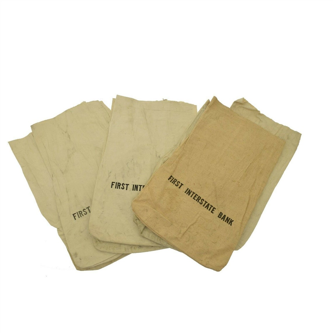 Vintage Bank Deposit Bags Canvas Cloth First Lloyds Bank Etsy