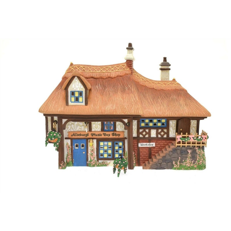 Department 56 Aldeburgh Music Box Shop Dickens Village Gift Set #58441