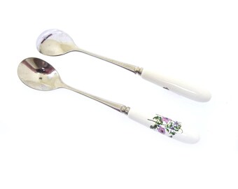 Portmeirion Botanic Garden Teaspoons Floral butterflies - Set of 2