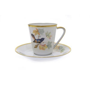 Audubon Bird by Hutschenreuther Flat Cup & Saucer Set (Redstart)