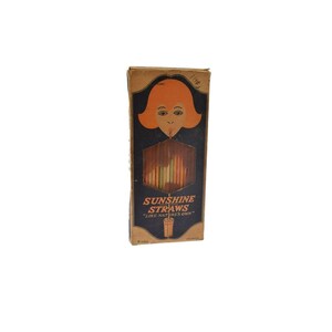Sunshine Straws Drinking Straws 1932 Multicolor NEW Herz Straw Co - NOS