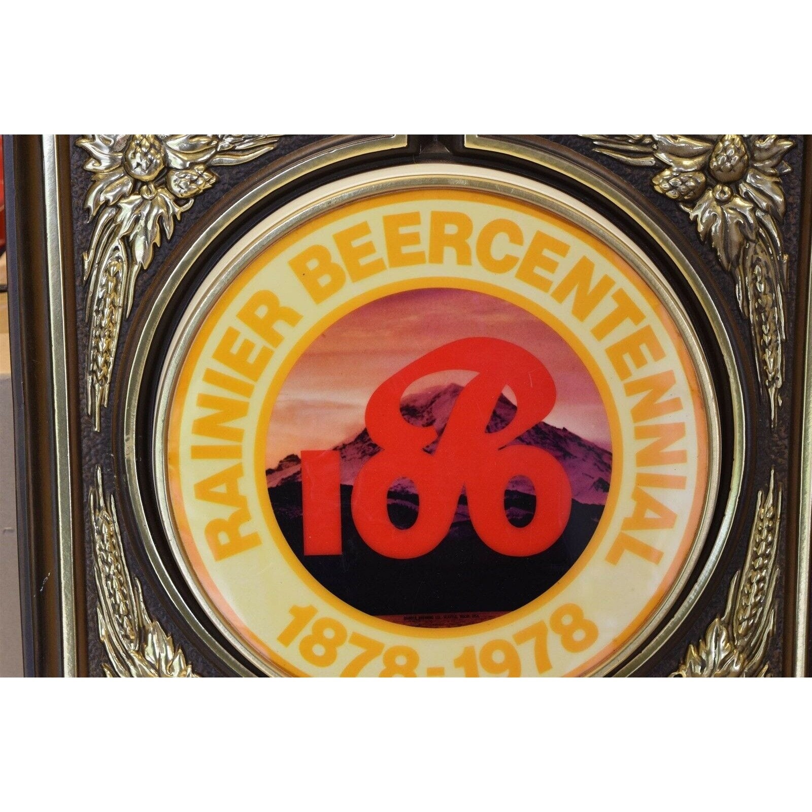 Vintage Rainier Beer Sign Rainier Beercentennial 18781978 Etsy