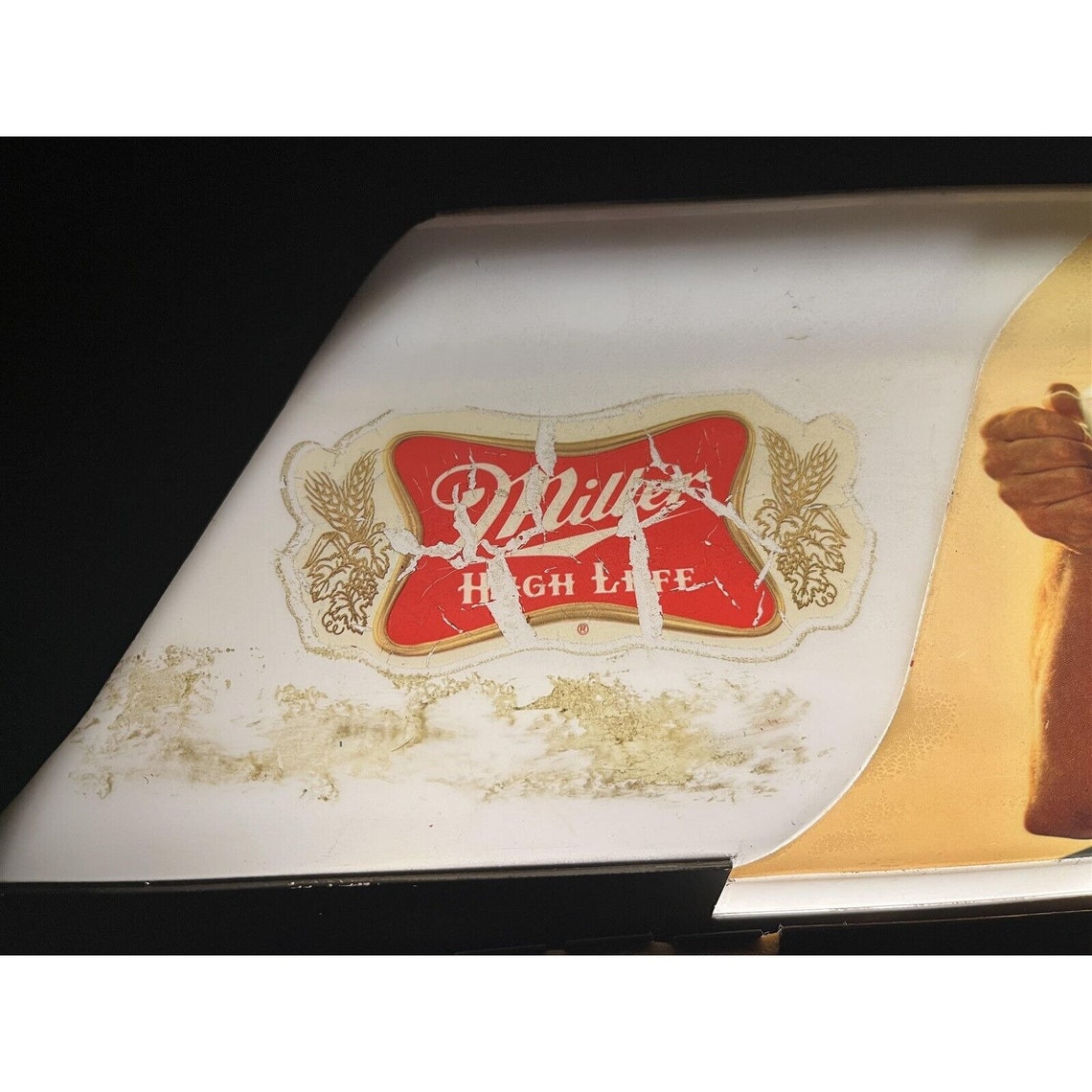 Vintage Miller Beer Lighted 1979 Tabletop Register Topper Sign Etsy