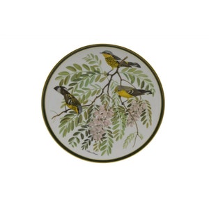 Franklin Porcelain Collector Plate Wegdwood Magnolia Warbler Arthur Singer 1977
