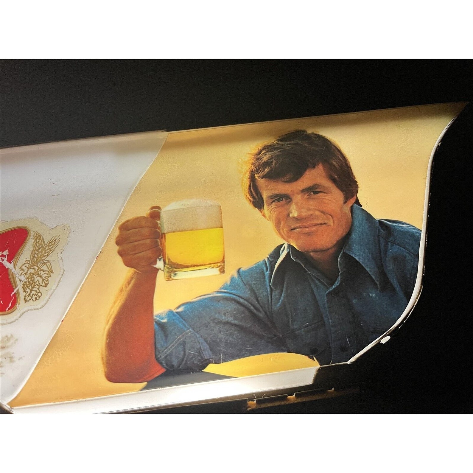 Vintage Miller Beer Lighted 1979 Tabletop Register Topper Sign Etsy