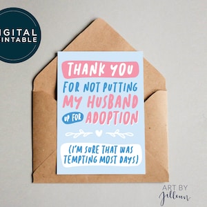 DIGITAL Mother In Law Mothers Day Card, MIL Card, Funny Mom in Law Card, Card From Daughter in Law, Mothers Day