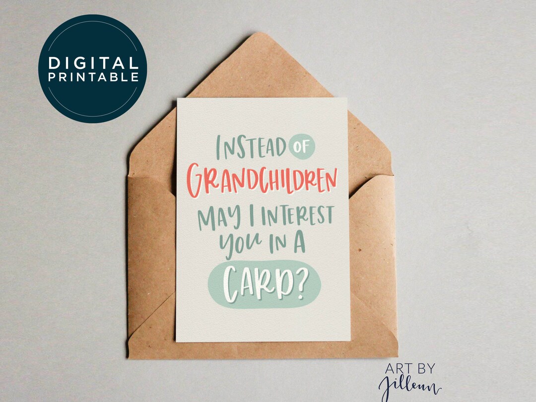 DIGITAL Instead of Grandkids May I Interest You in A Card Mother's Day ...