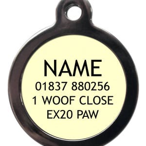 Union Jack Flag Pet Tag Flag ID Tags Dog Cat Name Address Id Tags Personalized Text On Reverse image 2