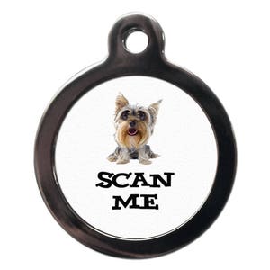 Yorkie Scan Me Pet Tag